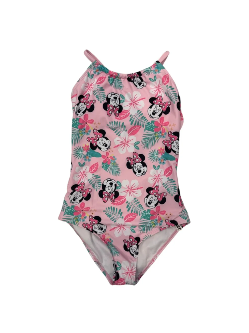 Disney Minnie Mouse PatPat NWT Tropical Floral Pink OnePiece Swimsuit Girl 12-13